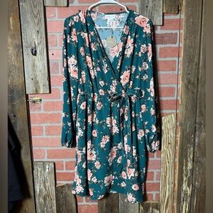 Apricot [faux] Wrap Dress